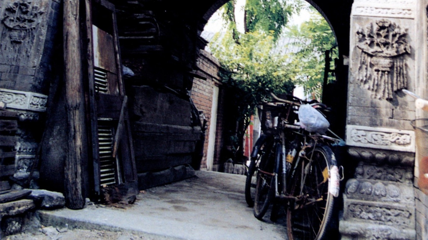Antiguo vida Hutong de fotos antiguas fondo de pantalla #12 - 1366x768