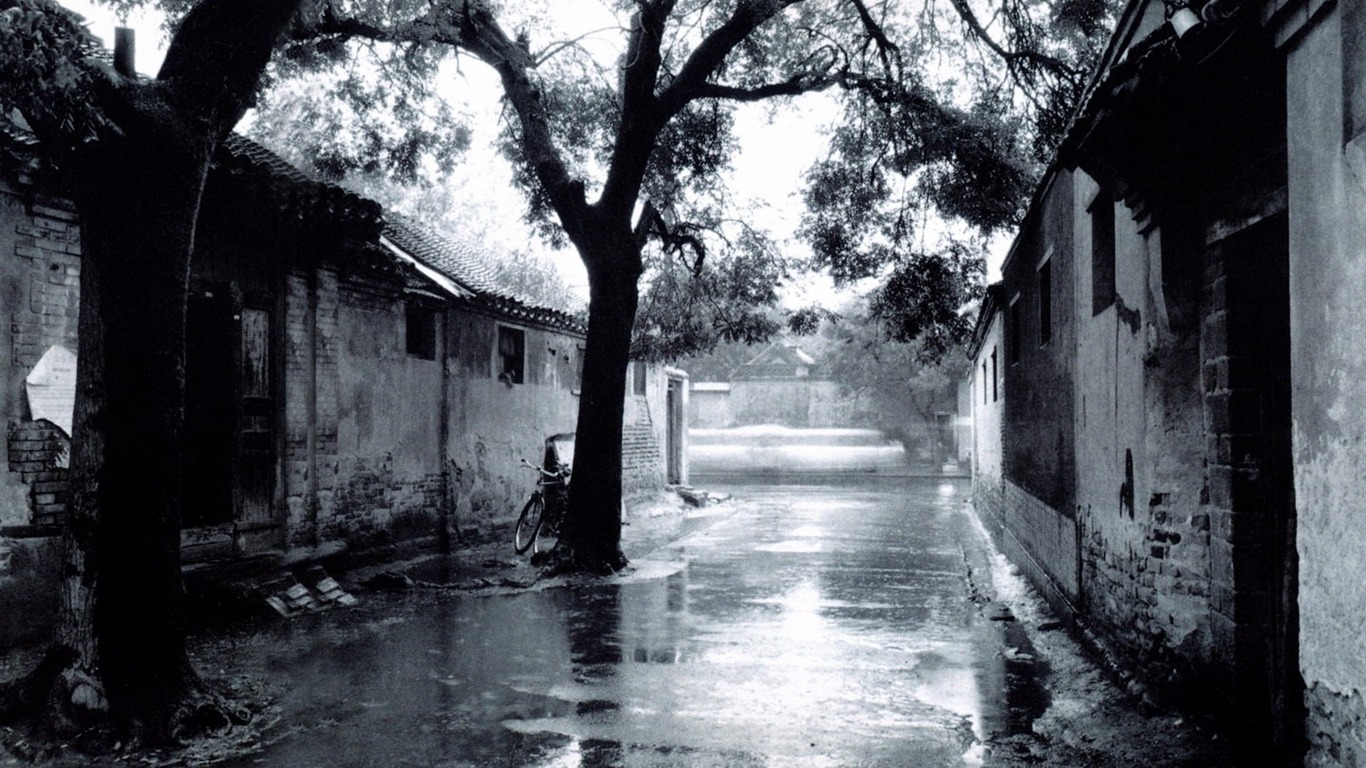 Old Hutong Leben für alte Fotos Wallpaper #15 - 1366x768