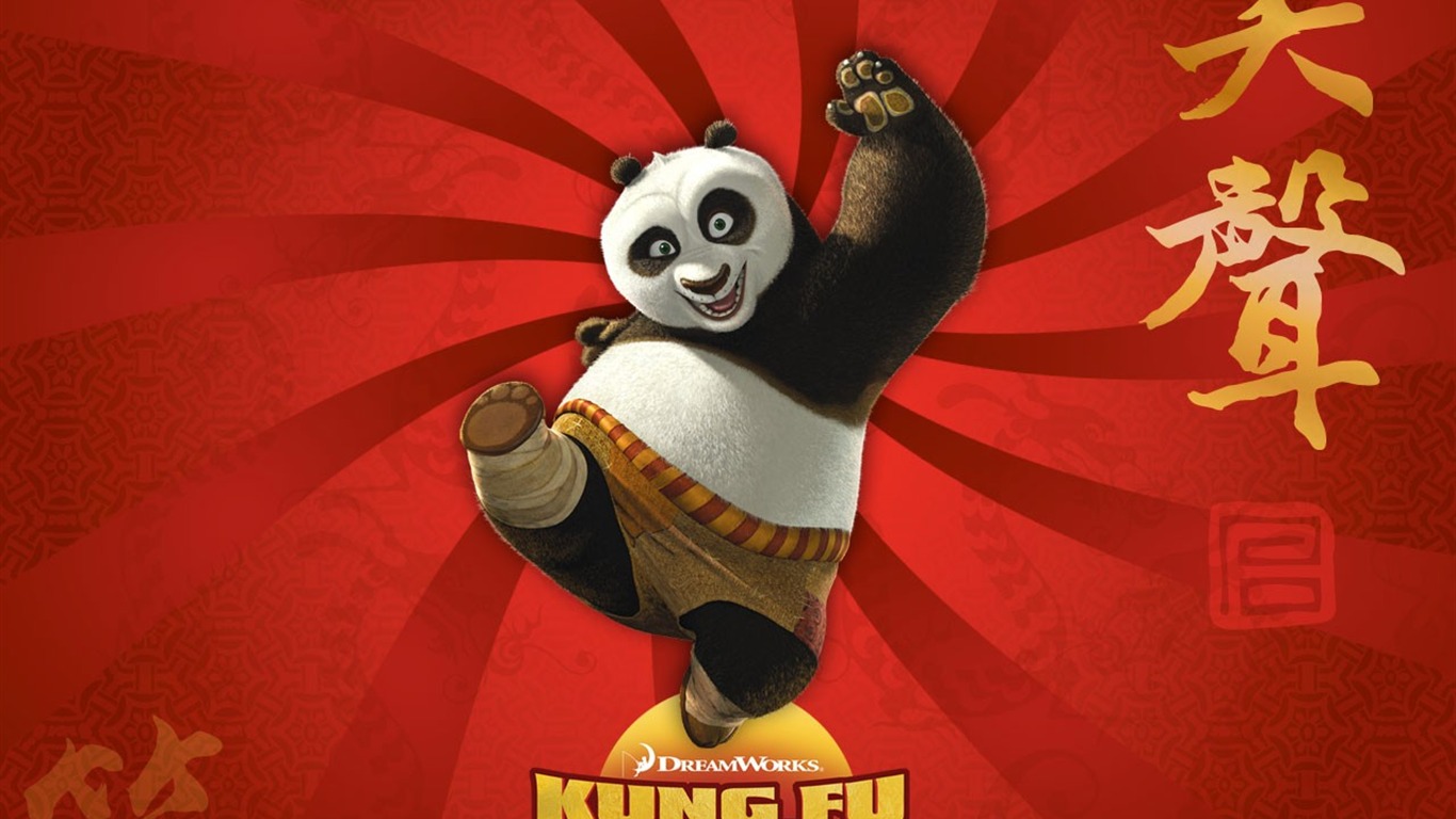 Animación en 3D fondos de escritorio de Kung Fu Panda #7 - 1366x768