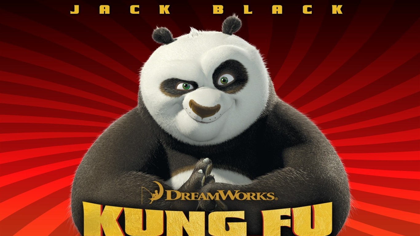 Animation 3D Kung Fu Panda fond d'écran #12 - 1366x768