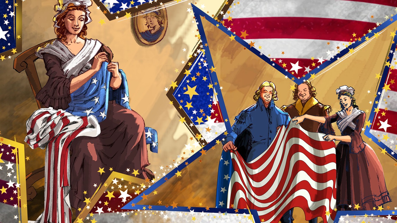 米独立記念日のテーマの壁紙 #10 - 1366x768