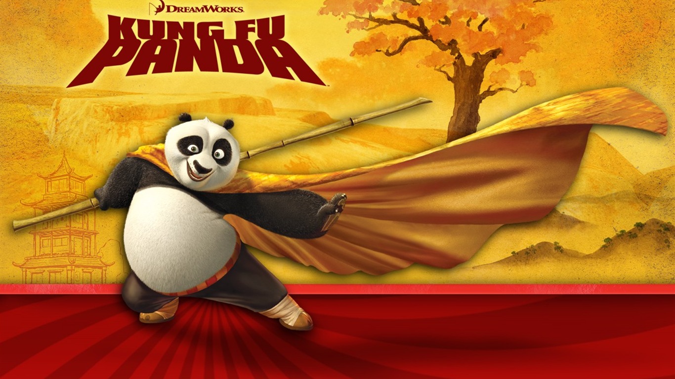 3D animation Kung Fu Panda wallpaper #1 - 1366x768