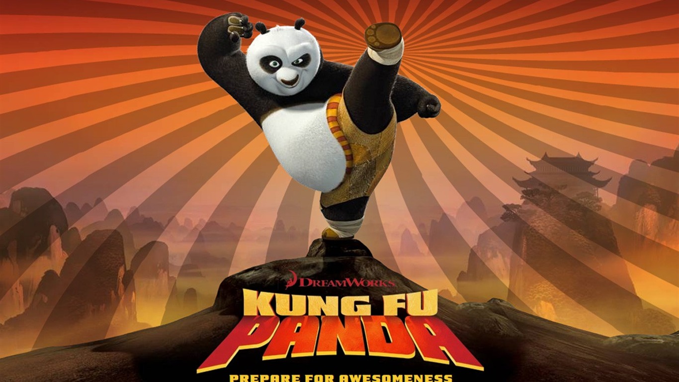 3D animation Kung Fu Panda wallpaper #3 - 1366x768