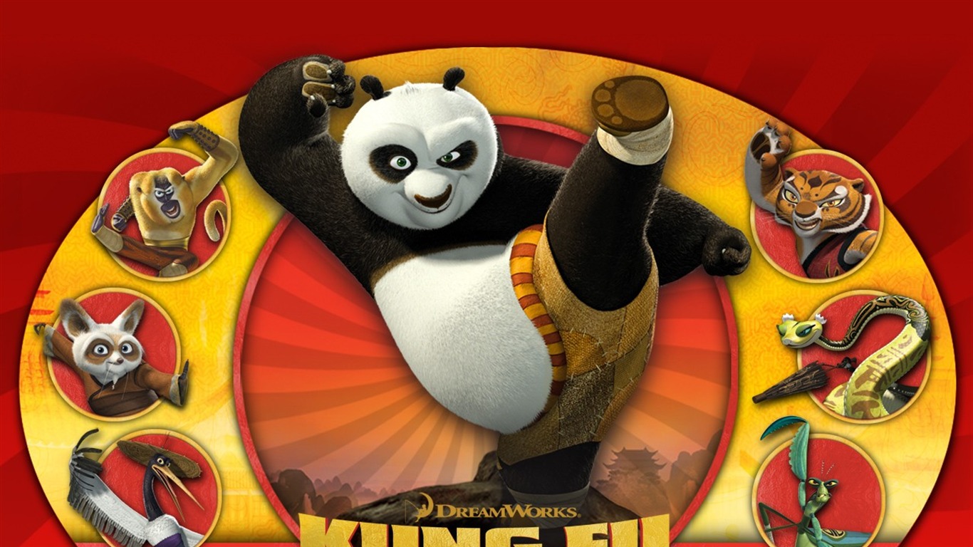 Animación en 3D fondos de escritorio de Kung Fu Panda #5 - 1366x768