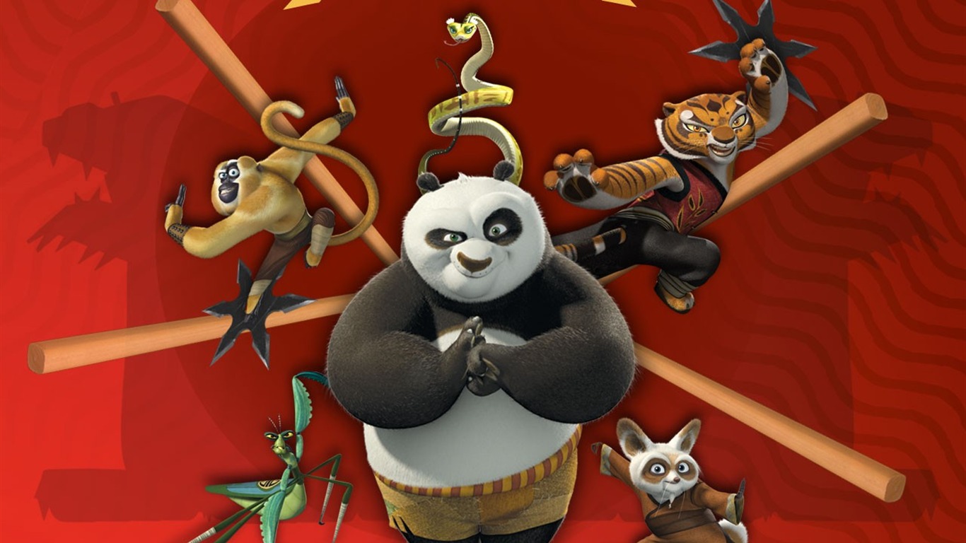 Animación en 3D fondos de escritorio de Kung Fu Panda #6 - 1366x768