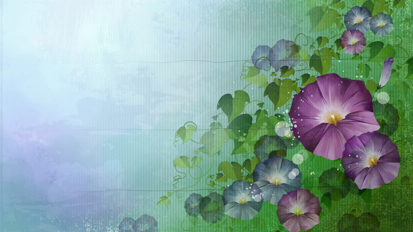 Fondo de pantalla de colores sintéticos Flor #21 - 1366x768