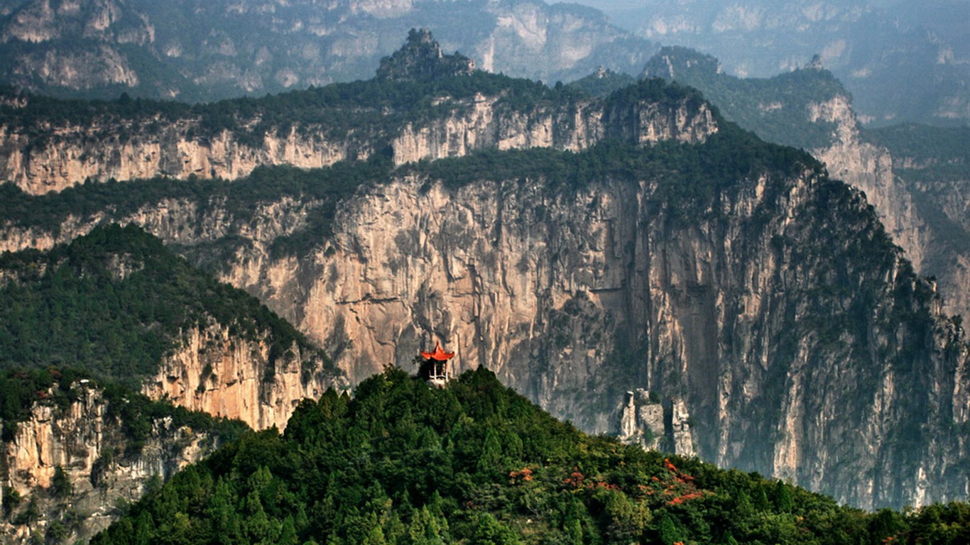 Мы Taihang горы (Minghu Метасеквойя работ) #2 - 1366x768