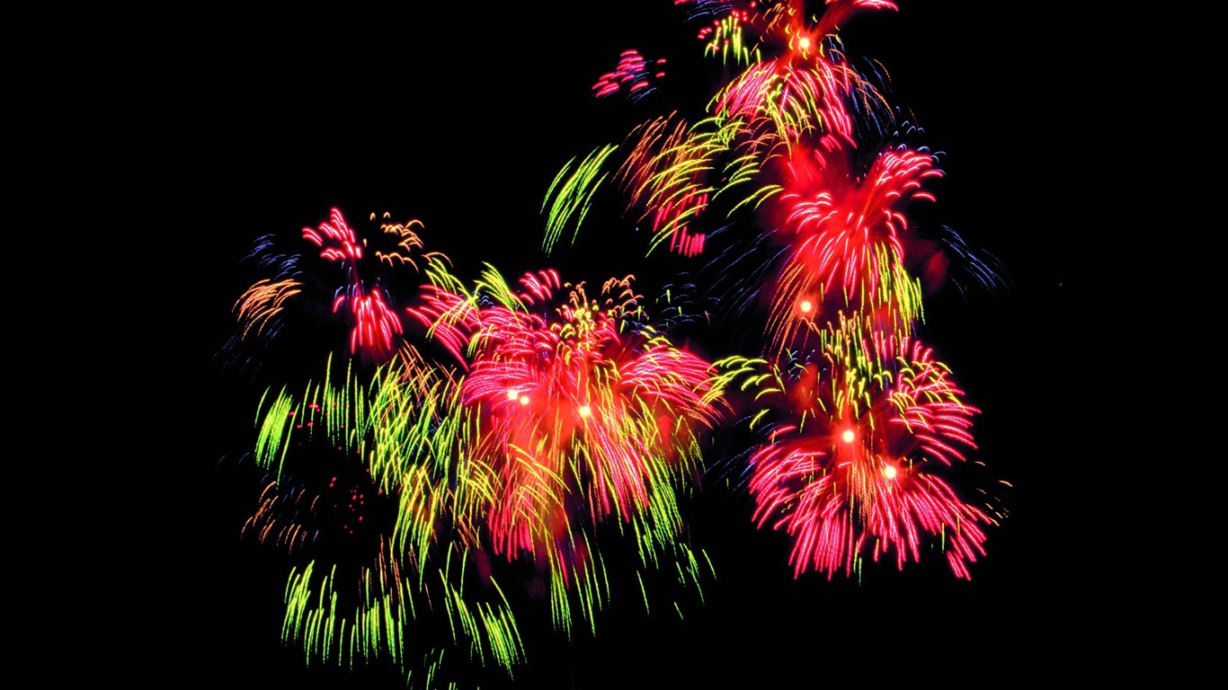 feux d'artifice Festival affichage Fond d'écran #6 - 1366x768