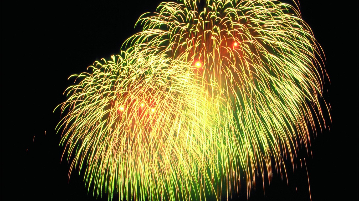 Festival fireworks display wallpaper #25 - 1366x768