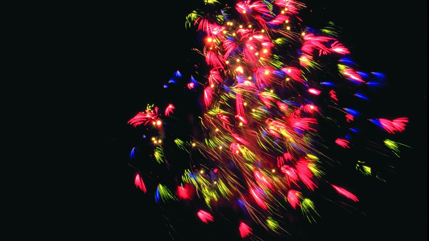 Festival fireworks display wallpaper #31 - 1366x768