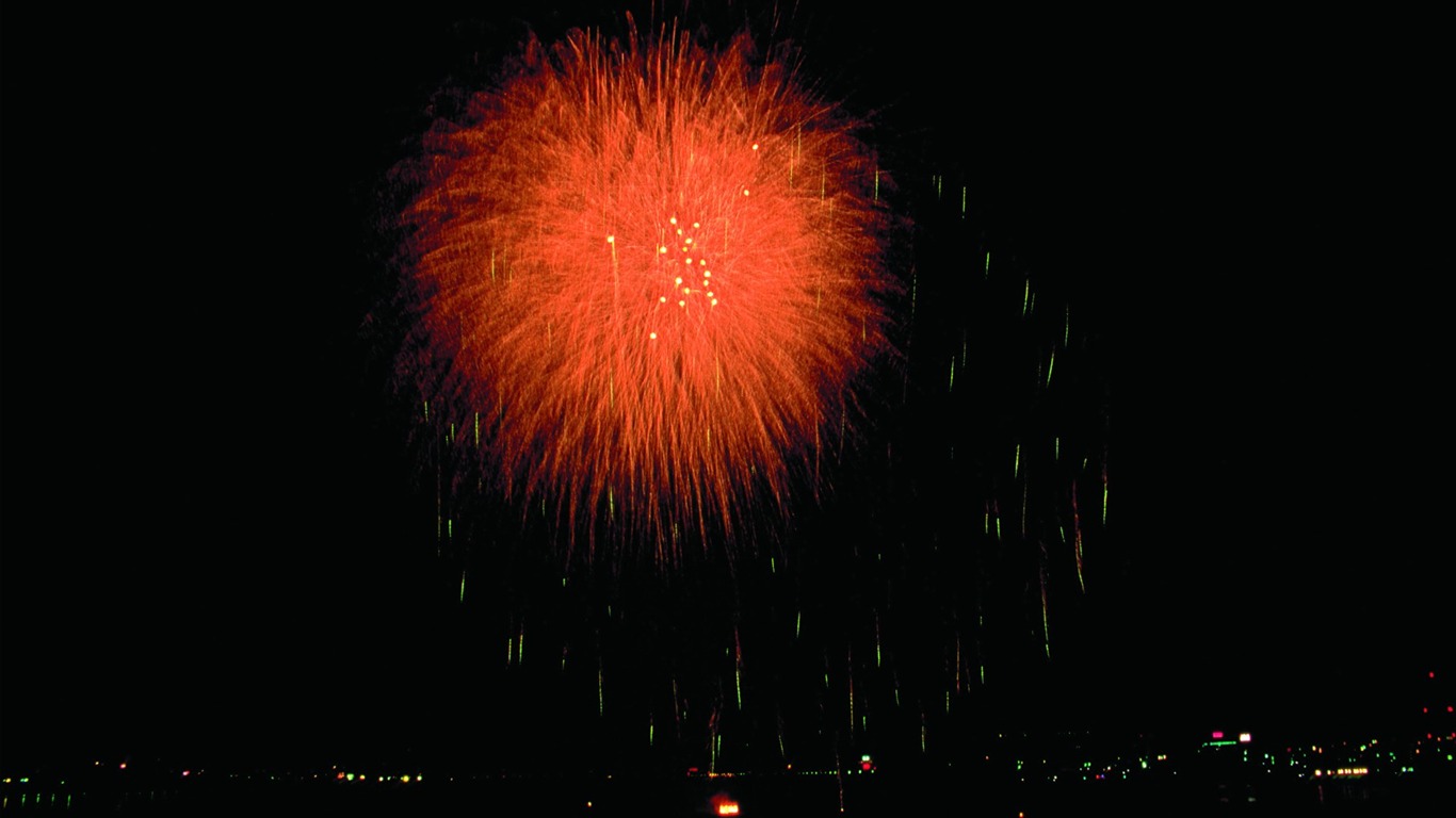 Festival fireworks display wallpaper #45 - 1366x768
