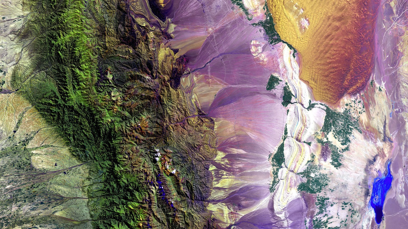 HD wallpaper krásný pohled z ptačí perspektivy na Zemi #4 - 1366x768
