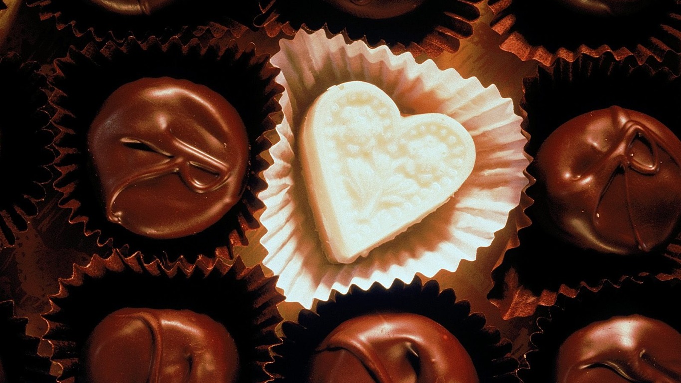 La tinta indeleble Día de San Valentín de chocolate #3 - 1366x768