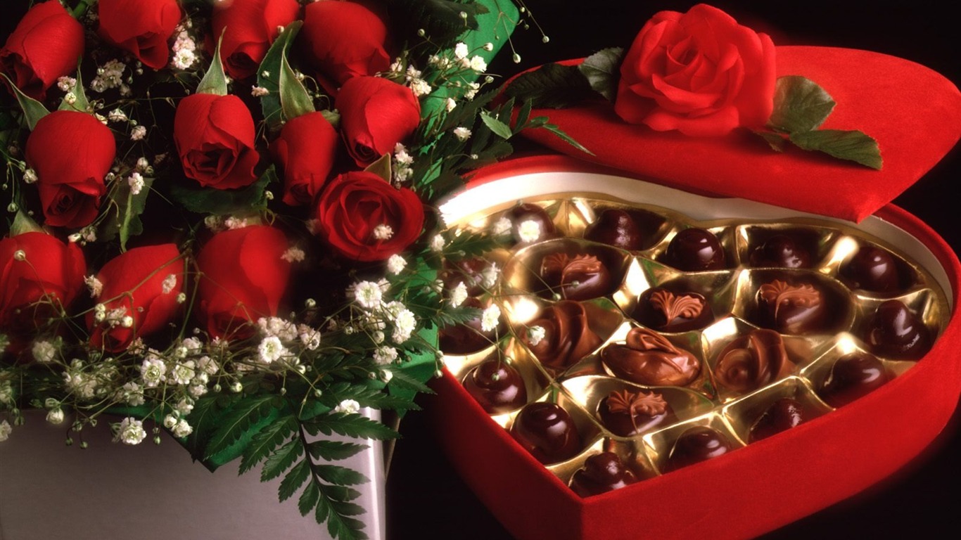 nesmazatelné Valentýn Čokoláda #4 - 1366x768