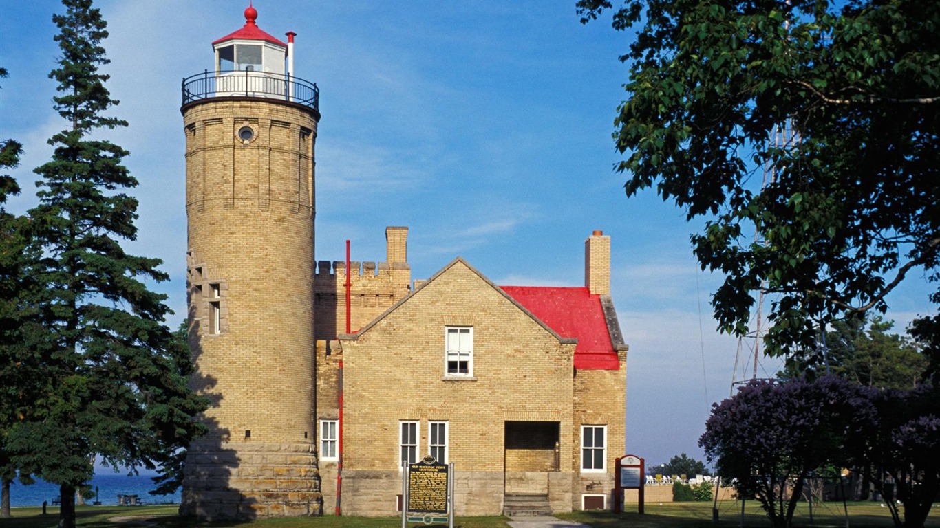 Pobřežní Lighthouse HD Wallpaper #13 - 1366x768