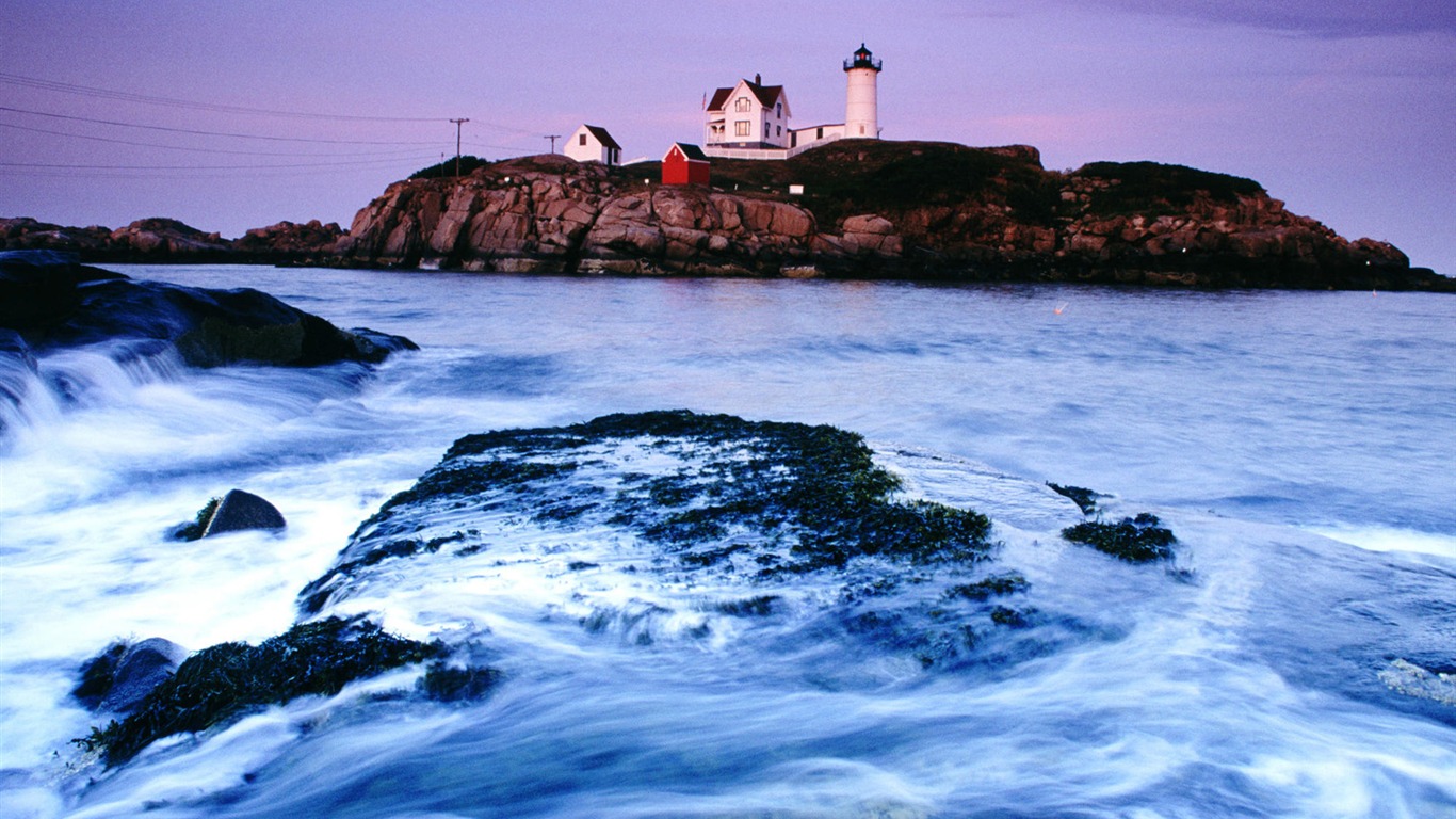 Pobřežní Lighthouse HD Wallpaper #33 - 1366x768