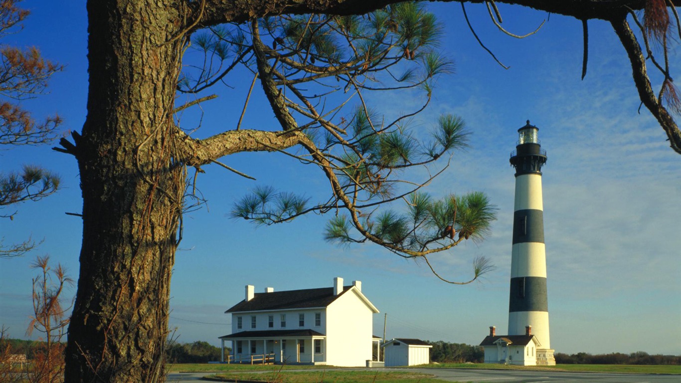 Pobřežní Lighthouse HD Wallpaper #37 - 1366x768