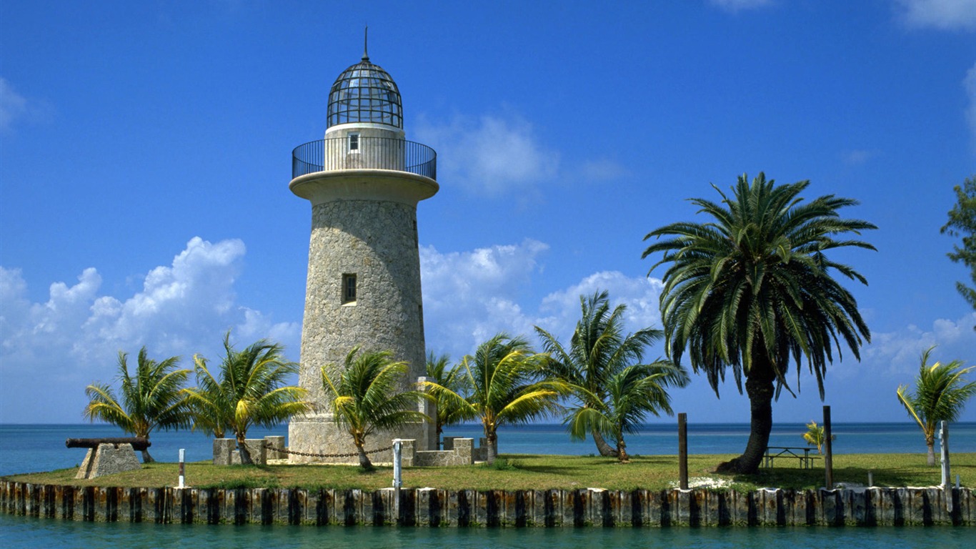 Pobřežní Lighthouse HD Wallpaper #39 - 1366x768