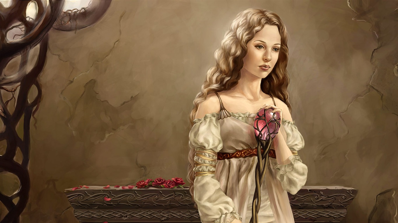 Beautiful women wallpaper fantasy illustrator #7 - 1366x768