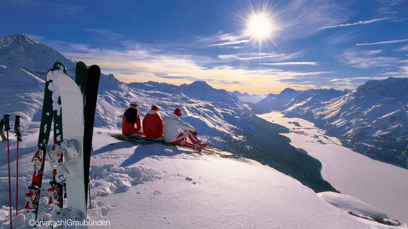 瑞士冬季旅遊景點壁紙 #6 - 1366x768