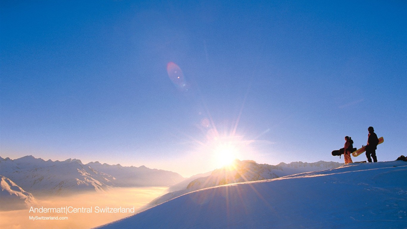 瑞士冬季旅游景点壁纸14 - 1366x768