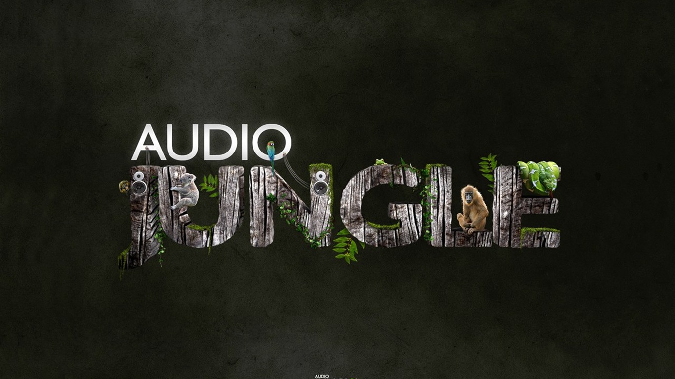 Аудио джунглей Обои Дизайн #12 - 1366x768