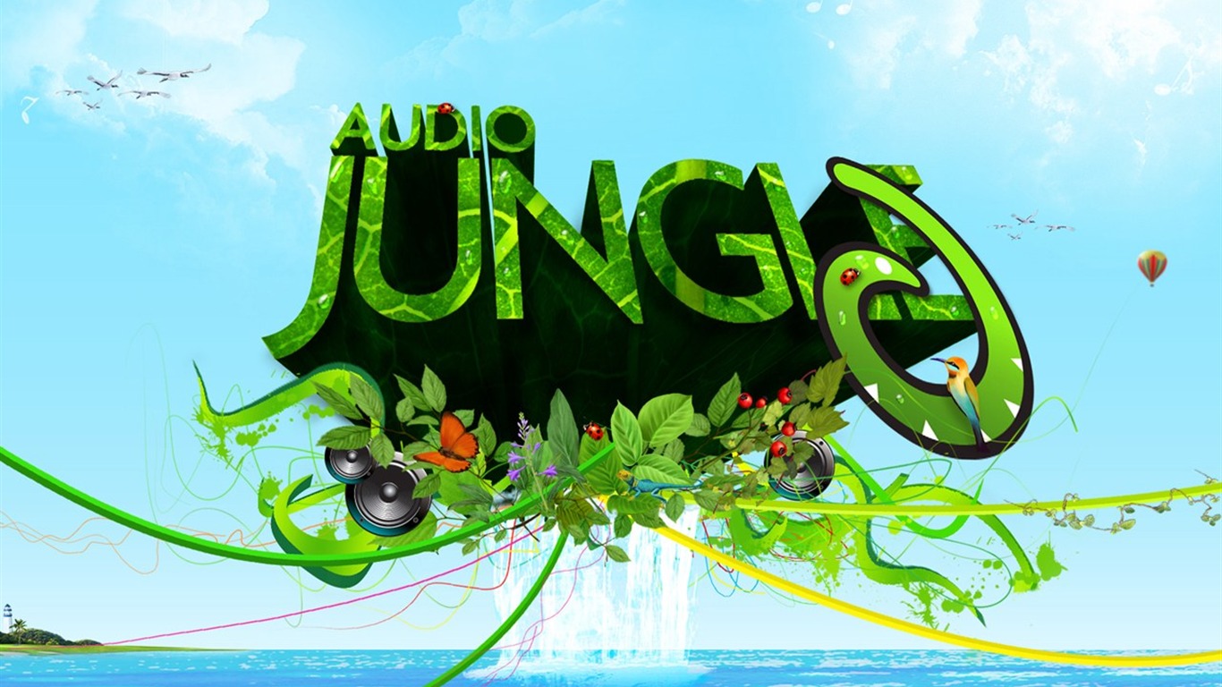 Audio Jungle diseño del papel pintado #21 - 1366x768