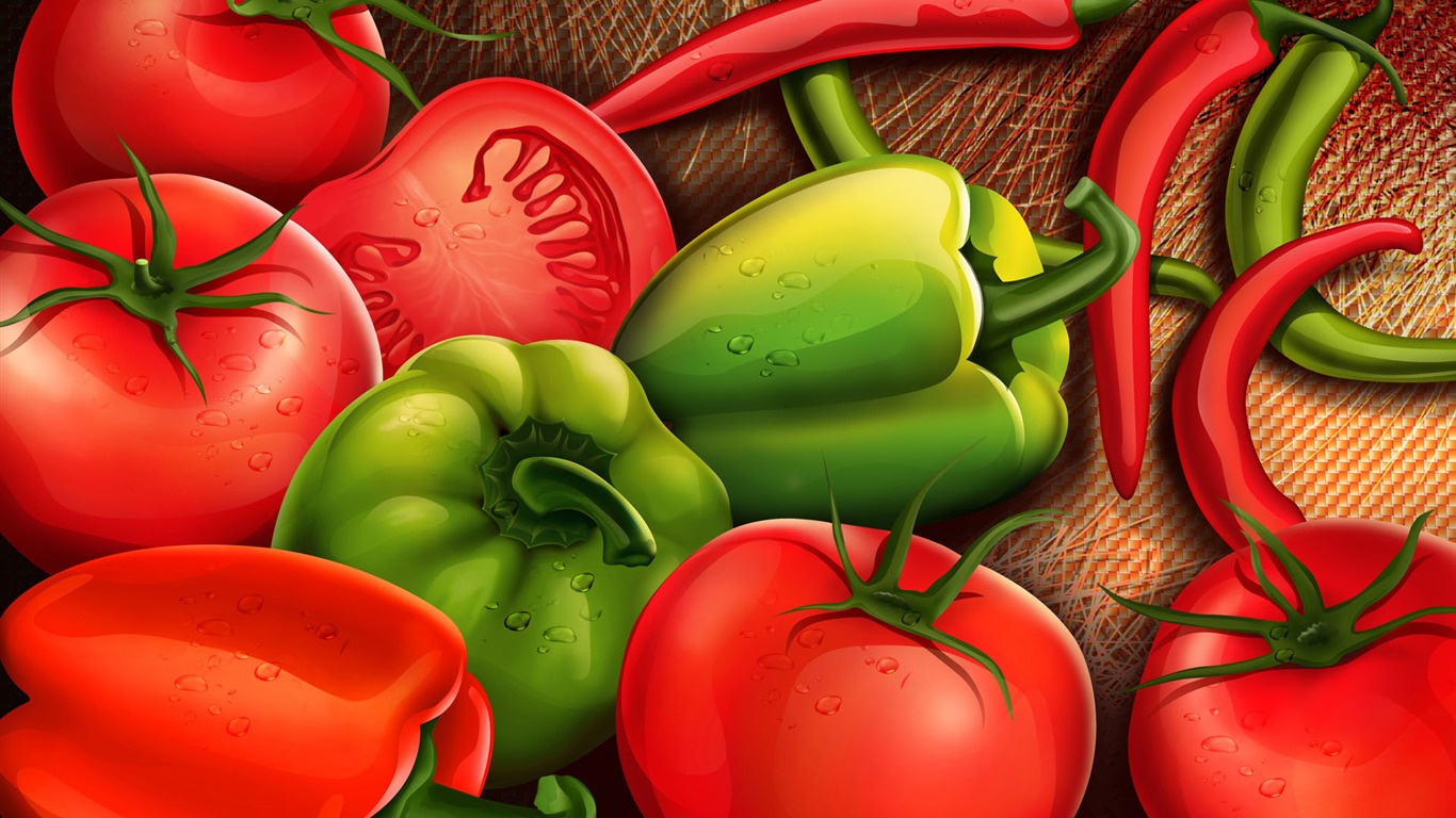 Bunte Food Wallpaper #7 - 1366x768