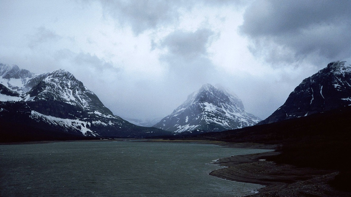 fondos de escritorio de alta definición de invierno la nieve fresca escena #6 - 1366x768