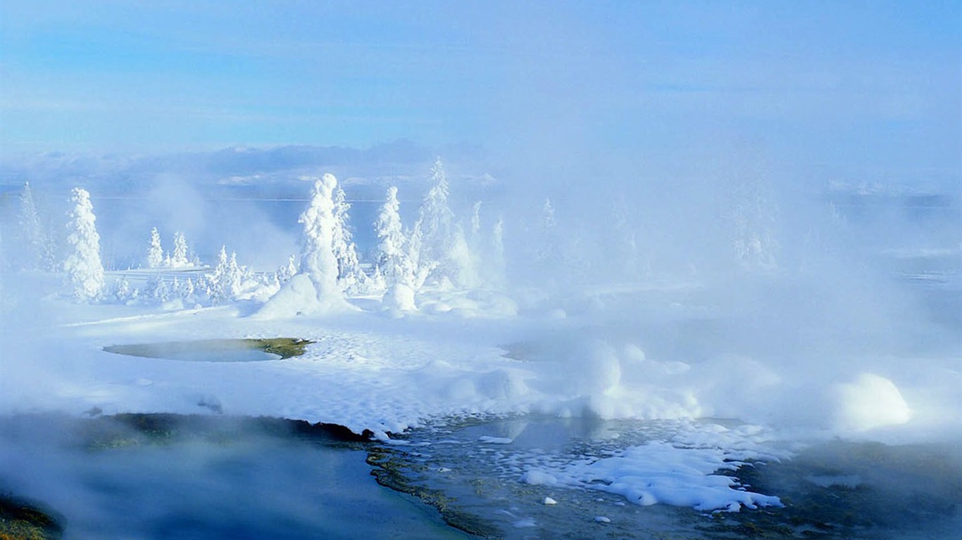 清凉 冬日雪景高清壁纸31 - 1366x768