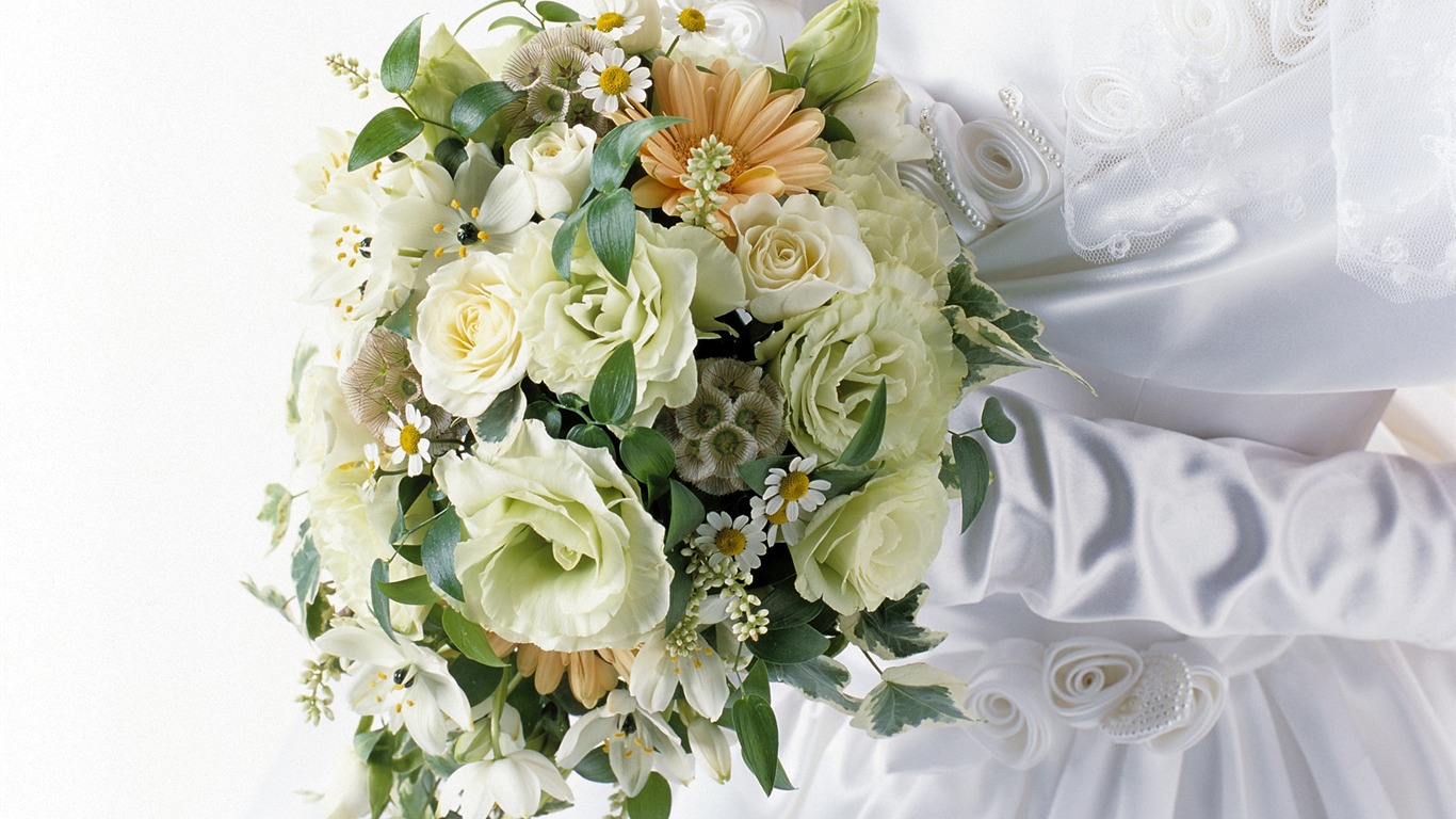 Свадебный цветок обручальное кольцо, обои (1) #17 - 1366x768