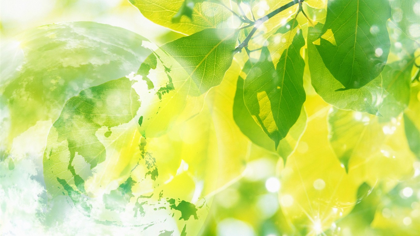 Green environmental topics PS Wallpaper #15 - 1366x768