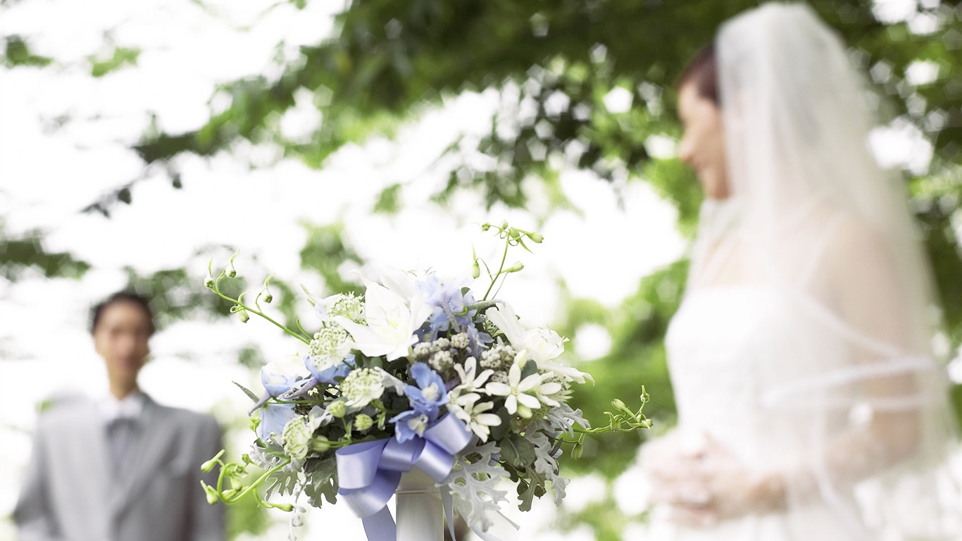 Свадебный цветок обручальное кольцо, обои (2) #5 - 1366x768