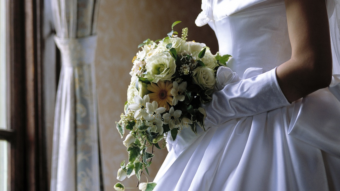 Свадебный цветок обручальное кольцо, обои (2) #14 - 1366x768