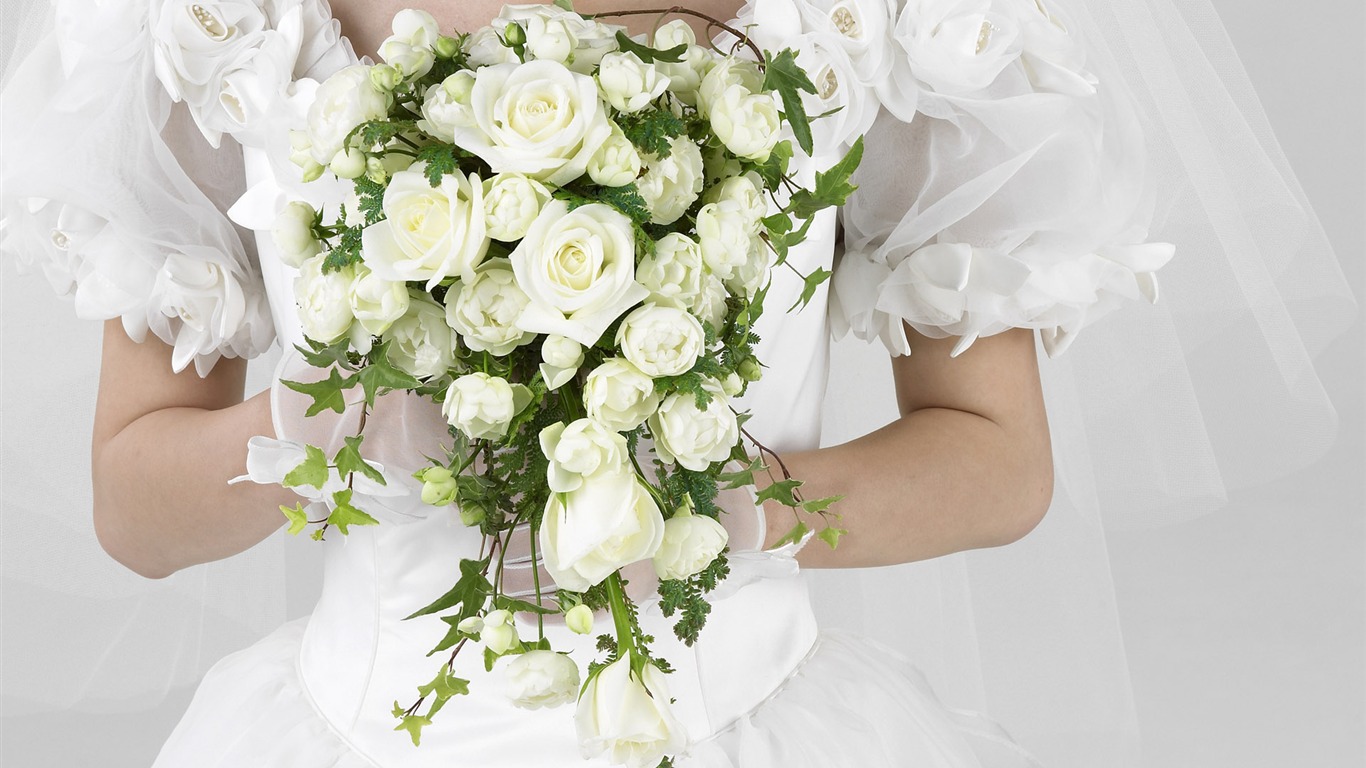 Свадебный цветок обручальное кольцо, обои (2) #17 - 1366x768