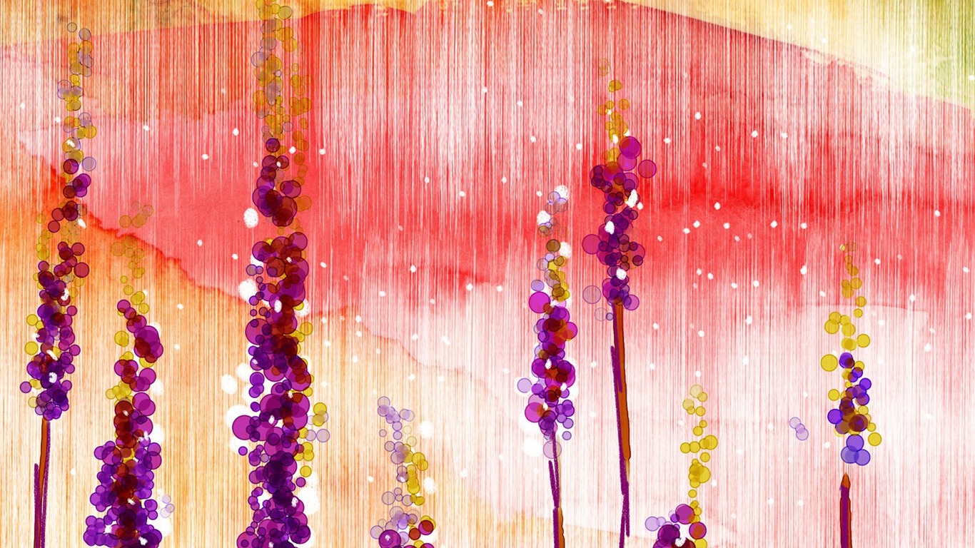 花卉图案插画设计壁纸11 - 1366x768