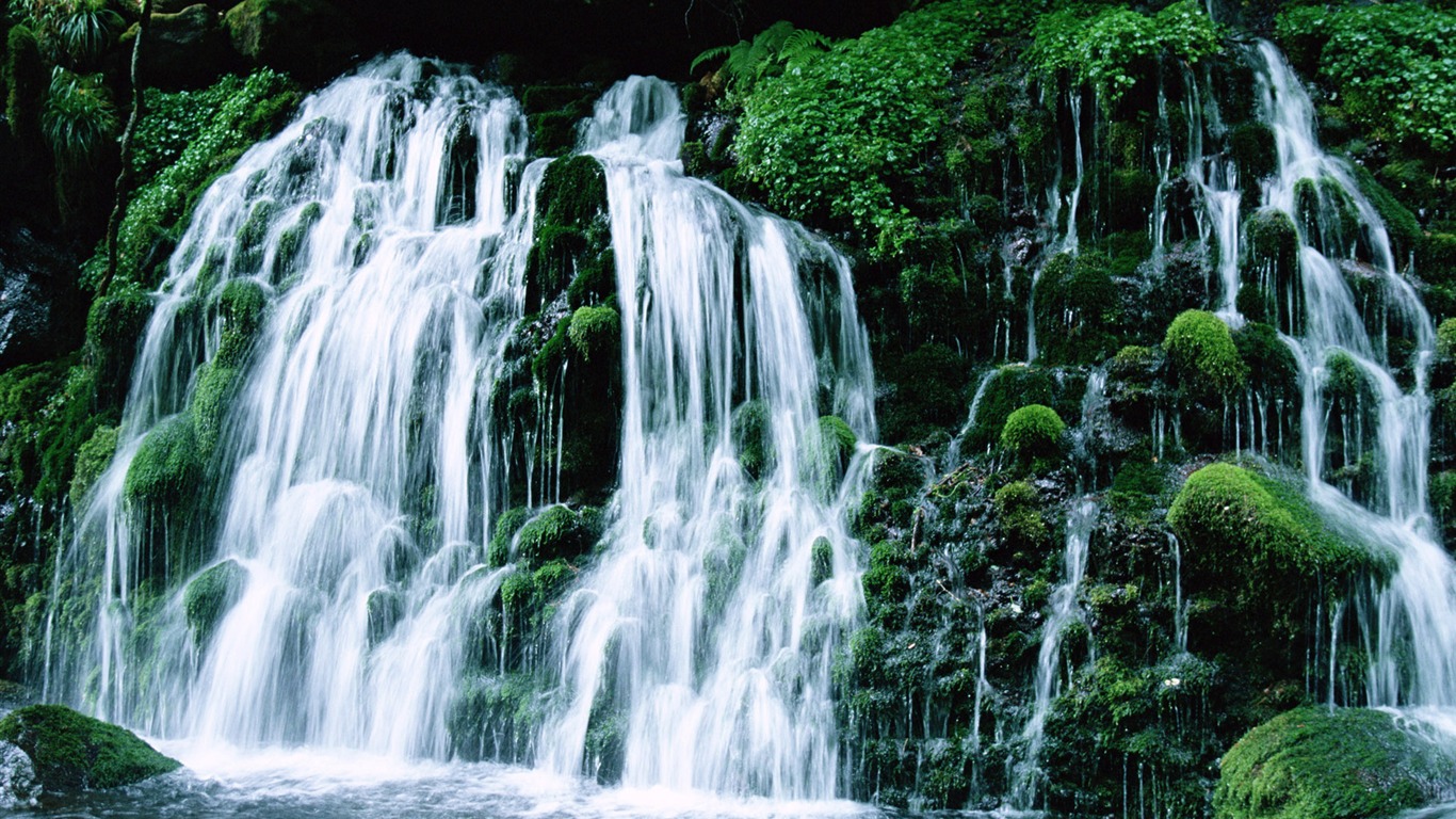 Cascada arroyos HD Wallpapers #15 - 1366x768