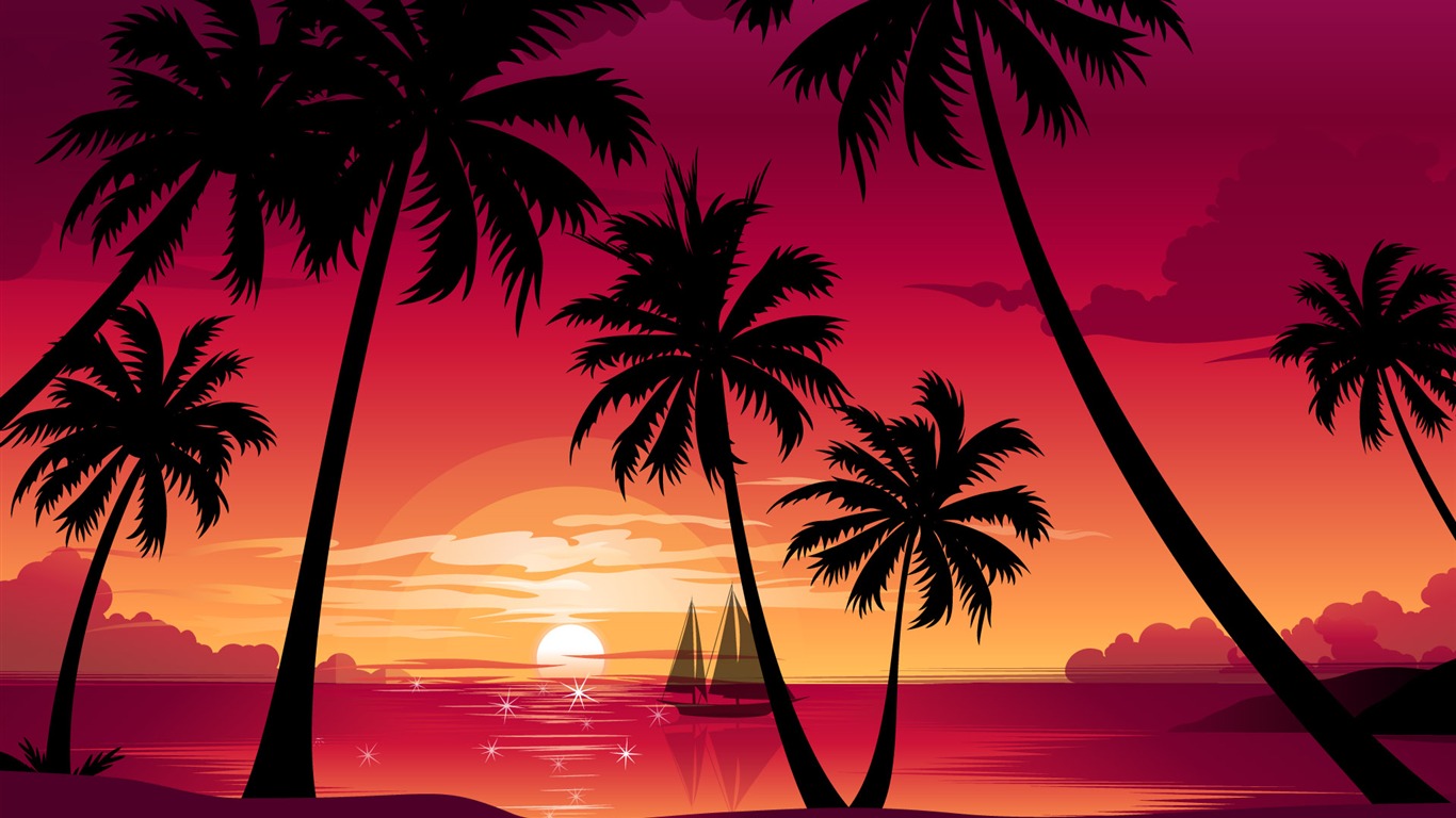 Vector Scenery Collection Wallpapers (1) #8 - 1366x768