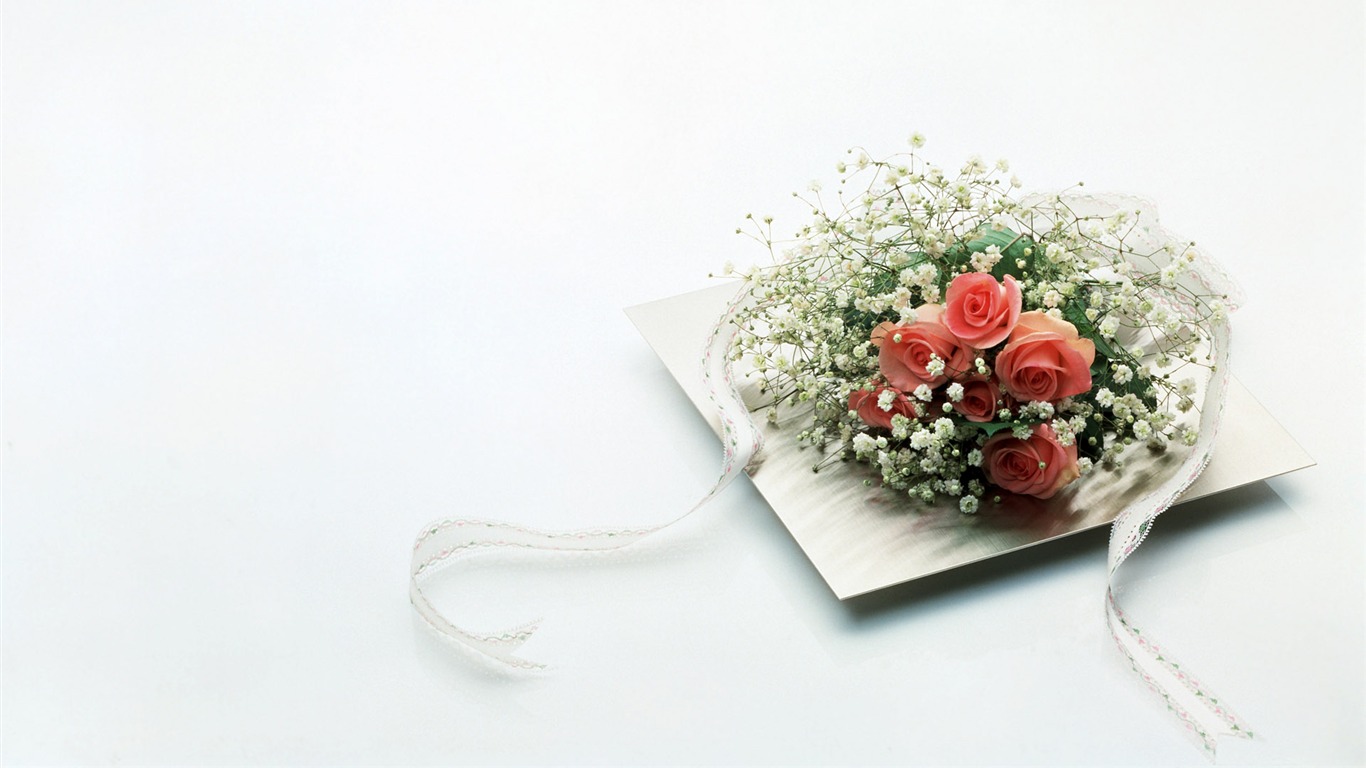 결혼식 꽃 항목 월페이퍼 (2) #3 - 1366x768