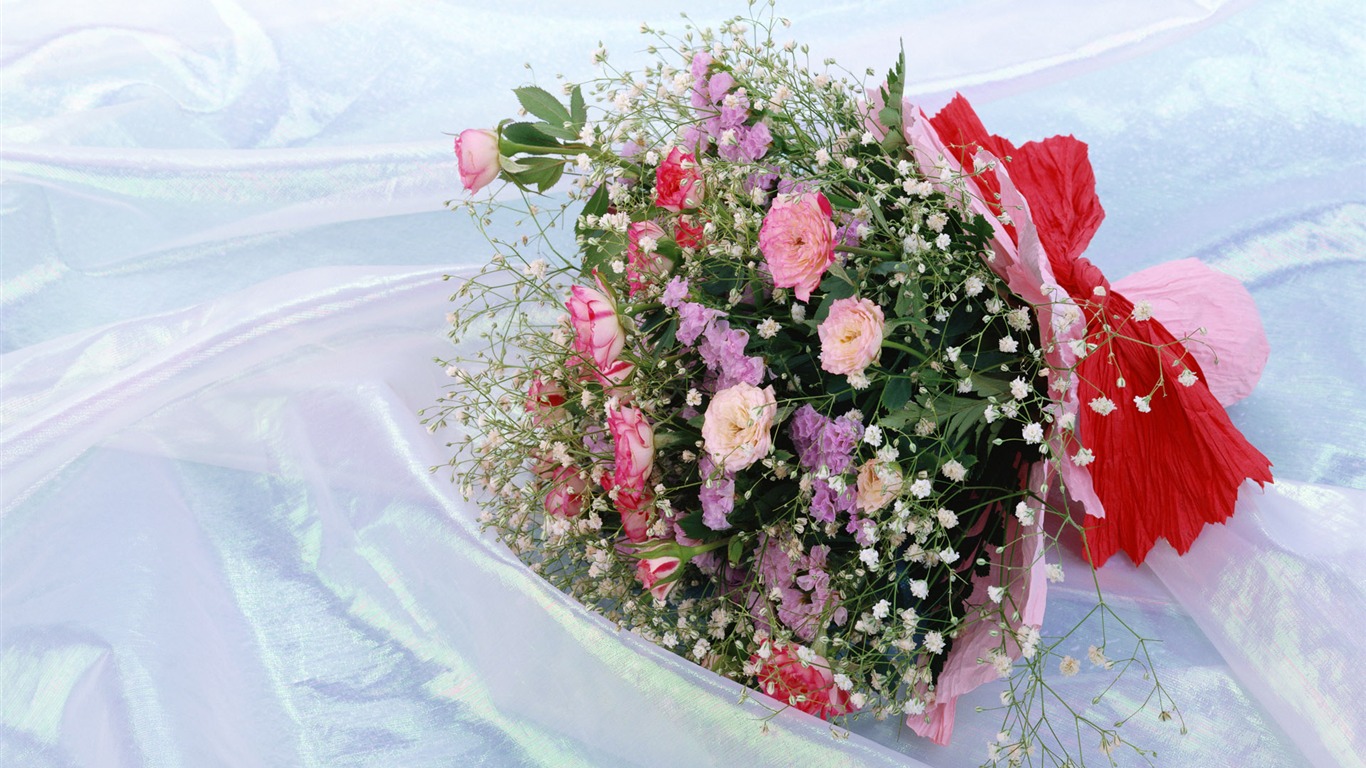결혼식 꽃 항목 월페이퍼 (2) #5 - 1366x768