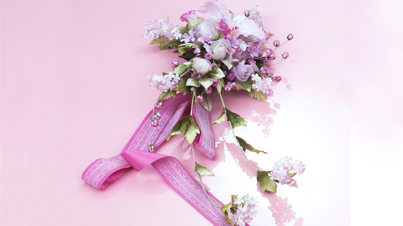 결혼식 꽃 항목 월페이퍼 (2) #7 - 1366x768
