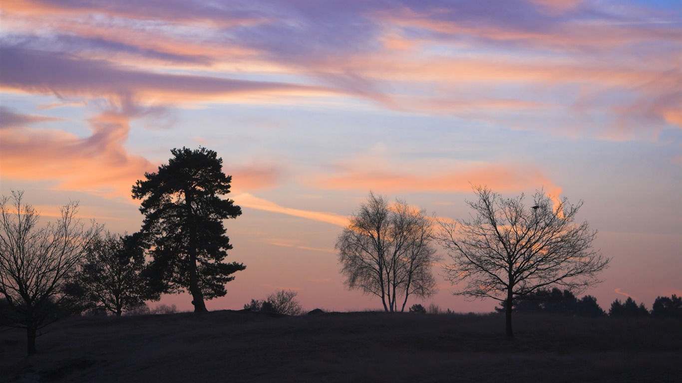 Glow du coucher du soleil HD Wallpaper exquise (1) #10 - 1366x768