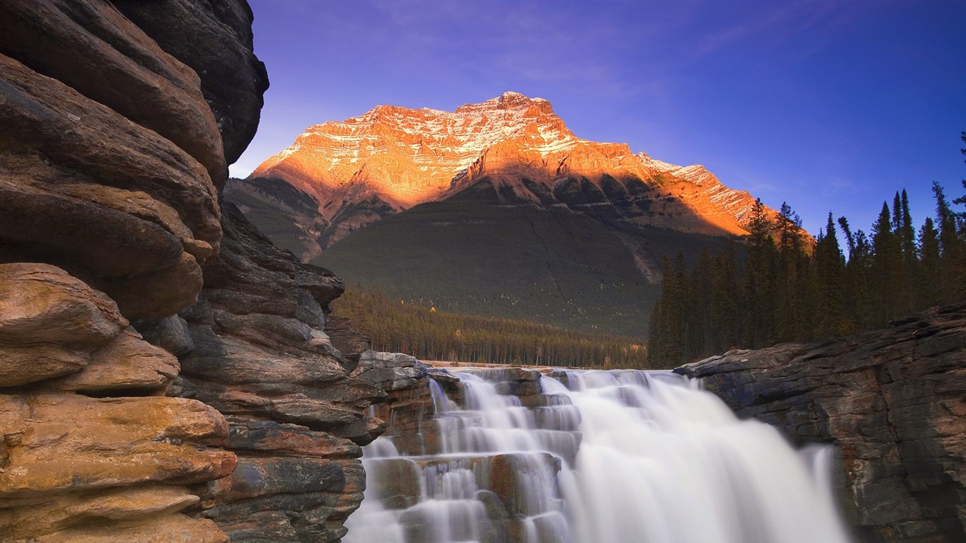 lacs et de montagnes magnifiques fonds d'écran #2 - 1366x768