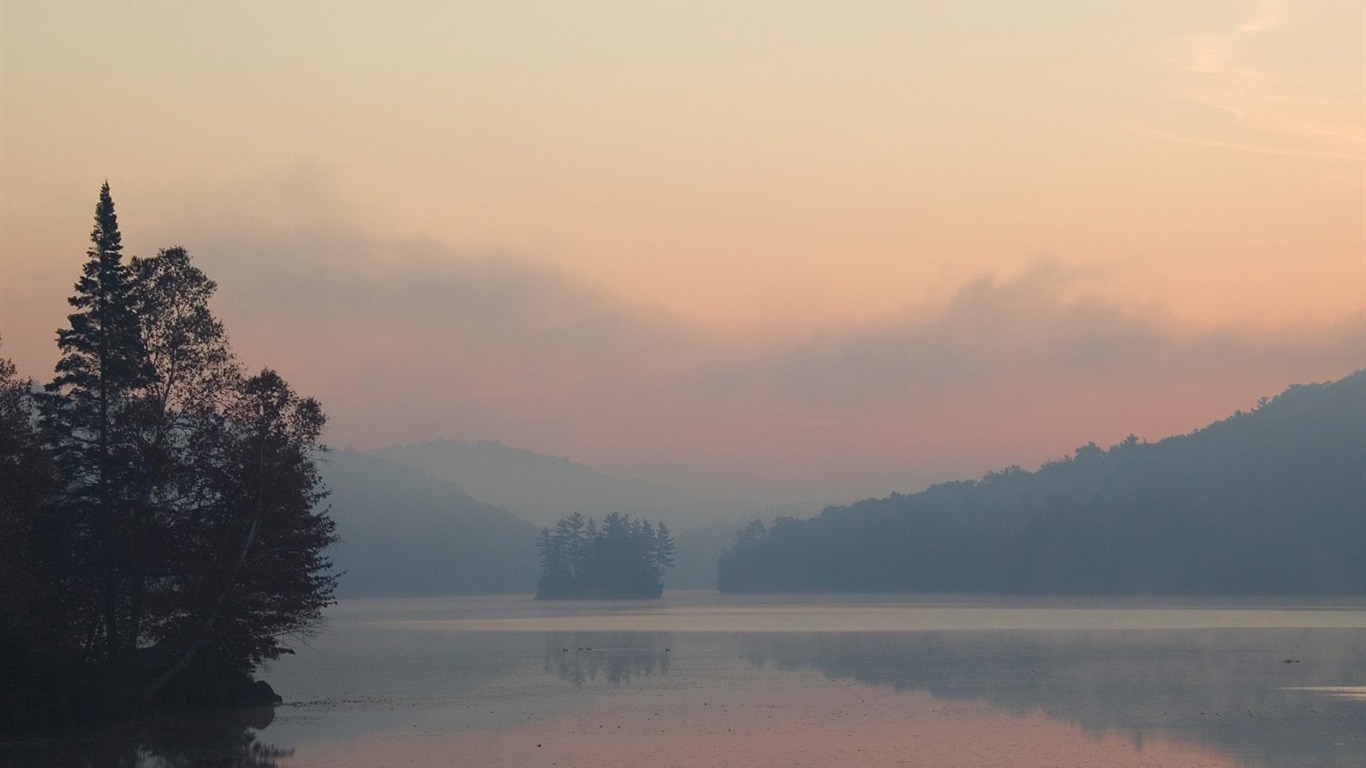 lacs et de montagnes magnifiques fonds d'écran #17 - 1366x768