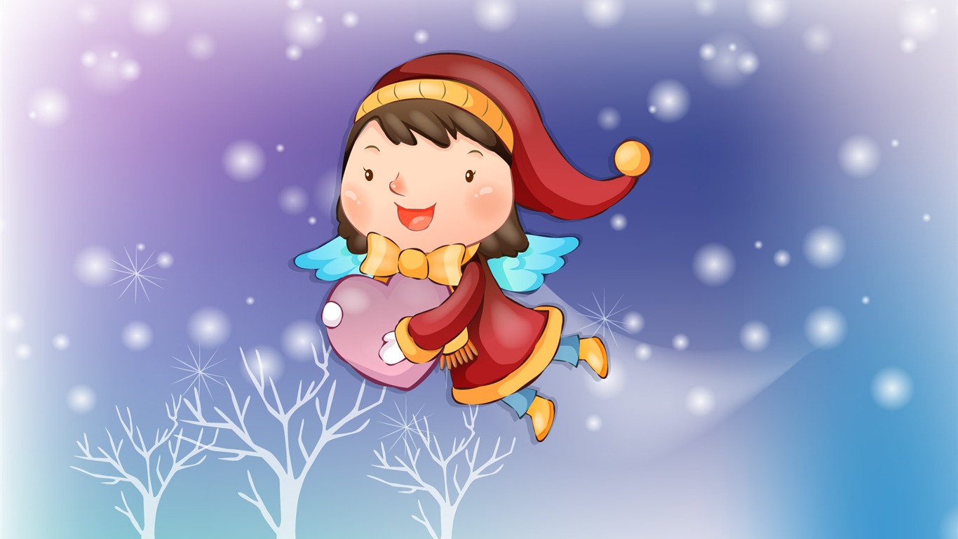 Vector children's Happy Wallpaper (3) #2 - 1366x768