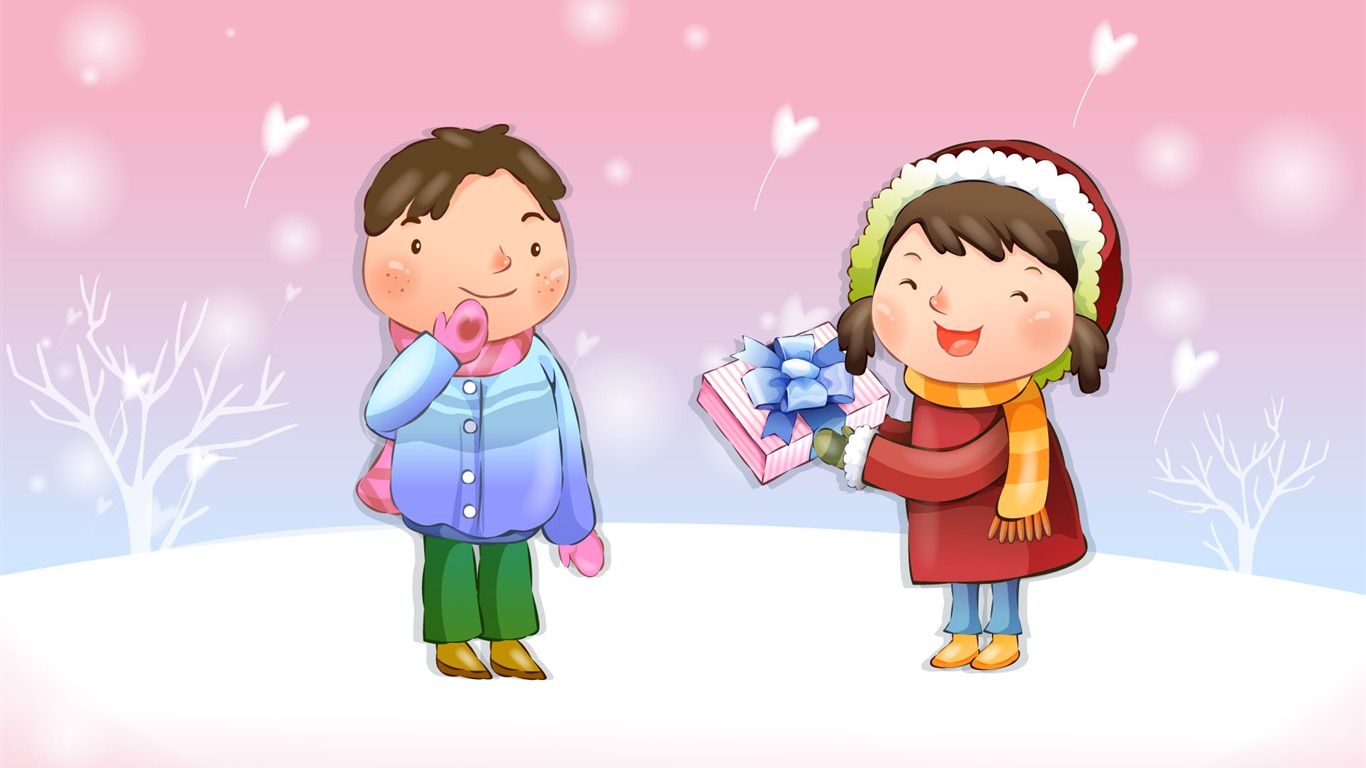 Vector Kinder's Happy Wallpaper (3) #14 - 1366x768