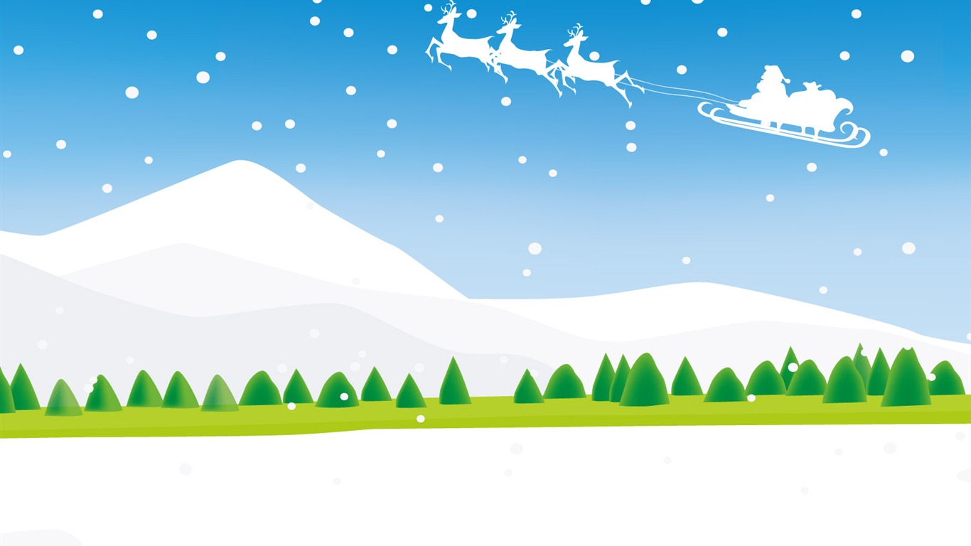 Vector Winter Wallpaper #7 - 1366x768