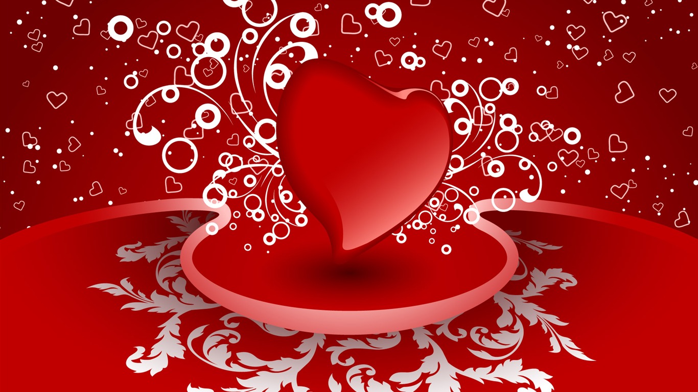 발렌타인데이 사랑의 테마 배경 화면 (2) #8 - 1366x768