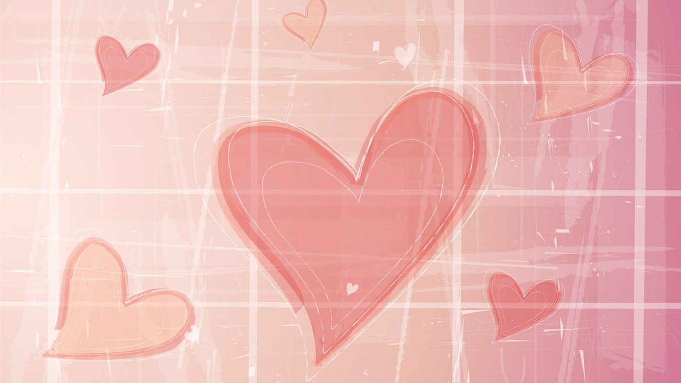 발렌타인데이 사랑의 테마 배경 화면 (2) #15 - 1366x768