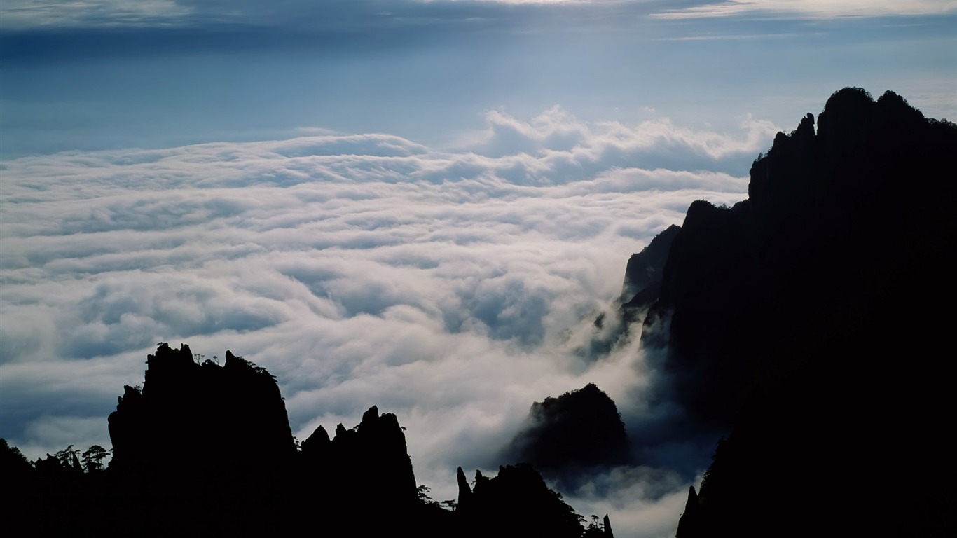 majestuosos ríos y las montañas de China fondo de pantalla #19 - 1366x768